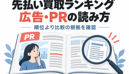 先払い買取ランキングの広告・PRを見分ける｜比較根拠の読み方