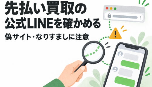 先払い買取の公式LINEを確かめる方法｜偽サイト・なりすまし対策