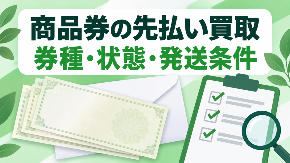 先払い買取の商品券対象を確認する方法｜券種・額面・状態・発送条件